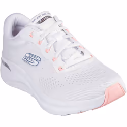 ) Skechers Arch Fit 2.0 - Big League Textile Women's White/Pink/Blue Trainers - White, 3 (Adults'