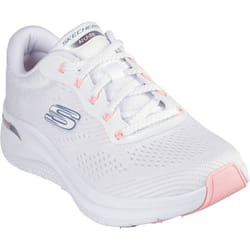 ) Skechers Arch Fit 2.0 - Big League Textile Women's White/Pink/Blue Trainers - White, 6 (Adults'