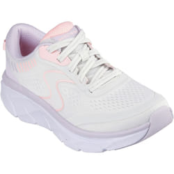 ) Skechers D'Lux Walker 2.0 Active Pace Textile Women's Off White/Pink Trainers - White, 3 (Adults'