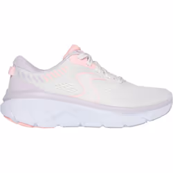 ) Skechers D'Lux Walker 2.0 Active Pace Textile Women's Off White/Pink Trainers - White, 3 (Adults'