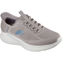 ) Skechers Skech-Lite Pro Primebase Textile Men's Taupe/Brown Trainers - Brown, 8 (Adults'