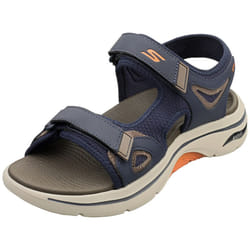Skechers Go Walk Arch Fit 2.0 Mens Walking Sandals in Navy Orange - 12