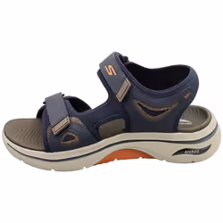Skechers Go Walk Arch Fit 2.0 Mens Walking Sandals in Navy Orange - 12