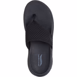 ) Skechers Go Walk Arch Fit 2.0 Polyester Women's Black Sandals - Black, 7 (Adults'