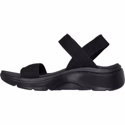 ) Skechers Go Walk Arch Fit 2.0 Textile Women's Black Sandals - Black, 5 (Adults'
