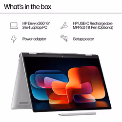 HP ENVY x360 16-ac0003na 2-in-1 Laptop Core Ultra 5 125U 16 inch 8 GB RAM 512 GB SSD 3K Windows 11 Home Silver touchscreen - Additional view 7
