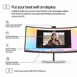 HP Series 7 Pro 34 inch WQHD Conferencing Monitor - 734pm - Additional view 6