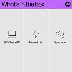 HP 14-em0014na AMD Ryzen™ 7 7730U Laptop 35.6 cm (14") Full HD 8 GB DDR4-SDRAM 1 TB SSD Wi-Fi 6 (802.11ax) Windows 11 Home in S mode Black - Additional view 5