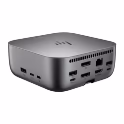HP Thunderbolt 4 Ultra 180W G6 Dock, Wired, Thunderbolt 4, 180 W, 10,100,1000,2500 Mbit/s, Grey, 8K Ultra HD