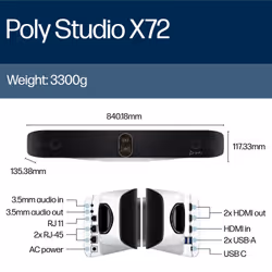 POLY Studio X72 All-In-One Video Bar - Additional view 8
