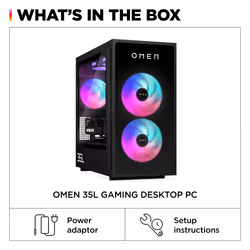 HP OMEN 35L GT16-0007na AMD Ryzen™ 7 8700G 16 GB DDR5-SDRAM 1 TB SSD NVIDIA GeForce RTX 4060 Ti Windows 11 Home Tower PC Black - Additional view 4