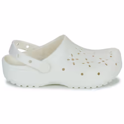 ) Crocs Classic Floral Cut Out Thermoplastic Chalk Clogs - White, 8 (Adults' - Additional view 2