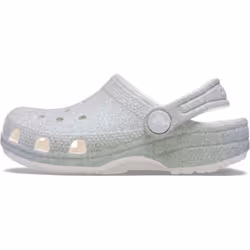 ) Crocs Classic Glitter Clog Thermoplastic White Loafers - White, 3 (Adults' - Additional view 5