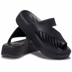 ) Crocs Getaway Platform Thermoplastic Women's Black Sandals - Black, 4 (Adults'