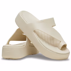 ) Crocs Getaway Platform Thermoplastic Women's Sandstone Sandals - White, 4 (Adults'