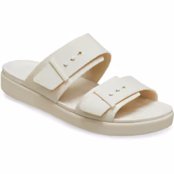 ) Crocs Brooklyn Buckle Women's Sandstone Sandals - White, 6 (Adults'