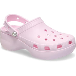 ) Crocs Classic Platform Thermoplastic Women's Pink Milk Clogs - Pink, 4 (Adults'