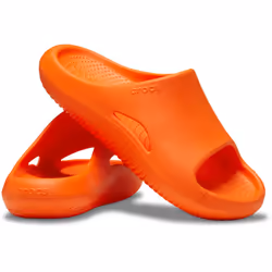 Crocs Unisex Mellow Recovery Slides Sandal  Shocking Orange  8 US Women