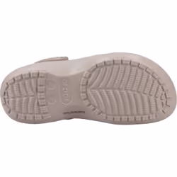) Crocs Classic Platform Clog Women's Taupe Clogs - Brown, 4 (Adults'