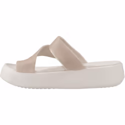 ) Crocs Getaway Toe Loop Thermoplastic Women's Stucco Sandals - White, 7 (Adults'