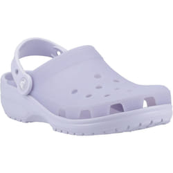 ) Crocs Classic Frosted Thermoplastic Purple Moon Clogs - Purple, 3 (Adults'