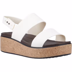 ) Crocs Brooklyn Cork Women's Chalk Sandals - White, 5 (Adults'