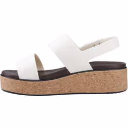 ) Crocs Brooklyn Cork Women's Chalk Sandals - White, 5 (Adults'