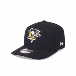 New Era NHL 9FIFTY A-Frame Adjustable Snapback Hat Cap One Size (US Alpha One Size Pittsburgh Penguins - Black)