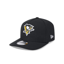 New Era NHL 9FIFTY A-Frame Adjustable Snapback Hat Cap One Size (US  Alpha  One Size  Pittsburgh Penguins - Black)