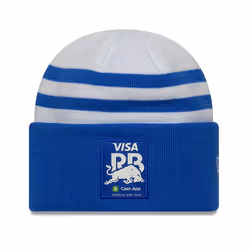 2025 Visa Cash App Racing Bulls Team Wide White Cuff Knit Beanie Hat