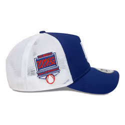 LA Dodgers MLB Side Patch Dark Blue 9FORTY A-Frame Trucker Adjustable Cap