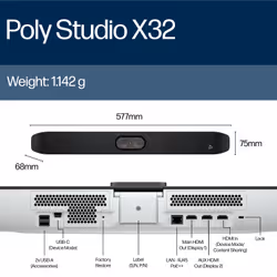POLY Studio X32 All-In-One Video Bar No Power Supply - Additional view 5