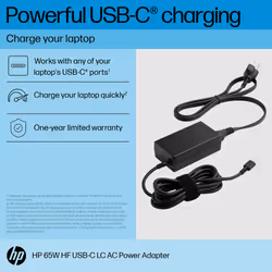 HP 65W Halogen Free LC USB-C AC Adapter - Additional view 8