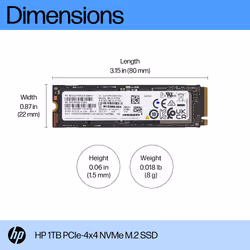 HP 1TB PCIe-4x4 NVMe Solid State Drive - Additional view 4