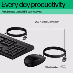 HP 225 Wired Mouse and Keyboard Combo - Additional view 2