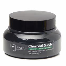 Rejuventaing Activated Charcoal Body Scrub with Collagen and Stem Cell Infused 10 fl oz Deep Cleanse Exfoliate Tone Moisturiz ...