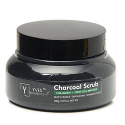 Rejuventaing Activated Charcoal Body Scrub with Collagen and Stem Cell Infused 10 fl oz Deep Cleanse Exfoliate Tone Moisturize