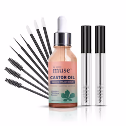 Organic Castor Oil Eyelash Brow Serum 100 Pure ColdPressed HexaneFree Conditioning Oil for FullerLooking Lashes Brows