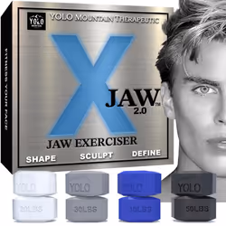 X-JAW 2.0 Premium Jaw Exerciser for Men & Women  Define Your Jawline  Slim/Tone Your Face  Chewing Trainer for Jaw Workout  4 ...