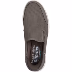 ) Skechers Equalizer 5.0 Drayze Polyester Men's Taupe Trainers - Brown, 9 (Adults'