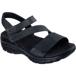 ) Skechers Easy Going Women's Black Sandals - Black, 7 (Adults'