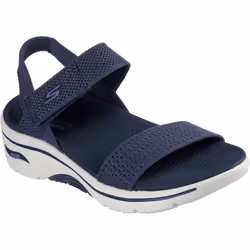 ) Skechers Go Walk Arch Fit 2.0 Textile Women's Navy Sandals - Blue, 6 (Adults'