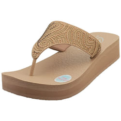 Skechers Cali Vinyasa Paisley Wave Womens Walking Sandals in Mocha - 4