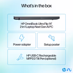HP OmniBook Ultra Flip 14-fh0006na Intel Core Ultra 7 256V Hybrid (2-in-1) 35.6 cm (14") Touchscreen 3K 16 GB LPDDR5x-SDRAM 1 TB SSD Wi-Fi 7 (802.11be) Windows 11 Home Grey - Additional view 7