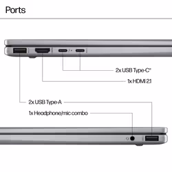 HP ENVY x360 14-fc0021na Intel Core Ultra 7 155U Hybrid (2-in-1) 35.6 cm (14") Touchscreen 3K 16 GB LPDDR5-SDRAM 1 TB SSD Wi-Fi 6E (802.11ax) Windows 11 Home Grey