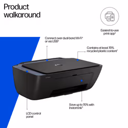 HP DeskJet 2921 Wireless All-in-One Color Printer - Additional view 3