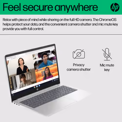 HP Chromebook 15a-nb0006na Intel® N N100 39.6 cm (15.6") HD Wi-Fi 6 (802.11ax) Silver - Additional view 8