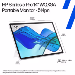 HP Series 5 Pro 14 inch WQXGA Portable Monitor - 514pn - Additional view 8