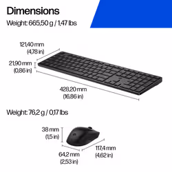 HP Multi-Device Dual-Mode Mouse and Keyboard Combo 495C - Additional view 3
