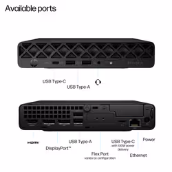 HP EliteDesk 8 Mini G1i Intel Core Ultra 5 235T 16 GB DDR5-SDRAM 512 GB SSD Windows 11 Pro Mini PC AI PC Black - Additional view 4